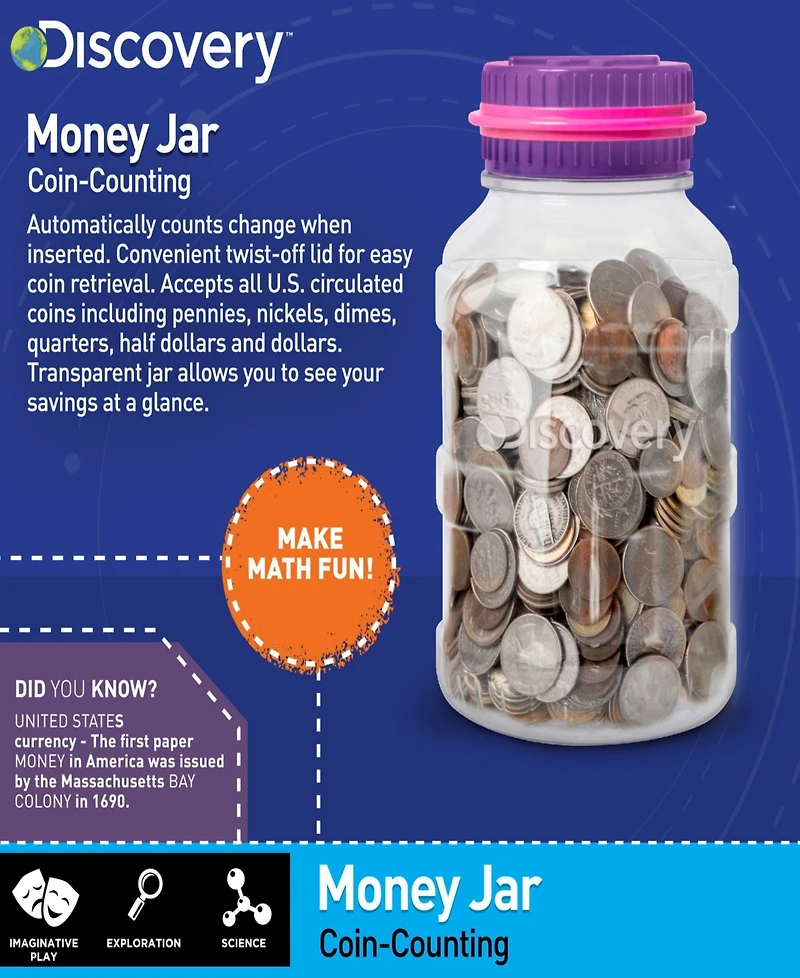 Discovery Kids Coin Counting Jar