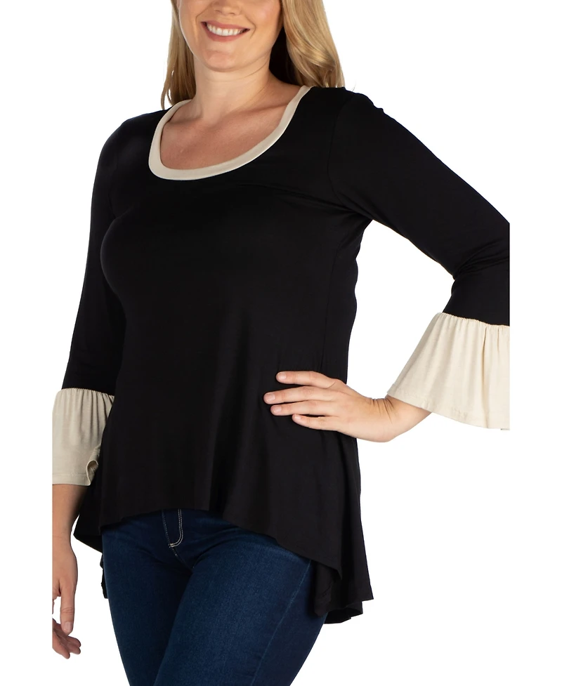24seven Comfort Apparel Plus Tunic Top