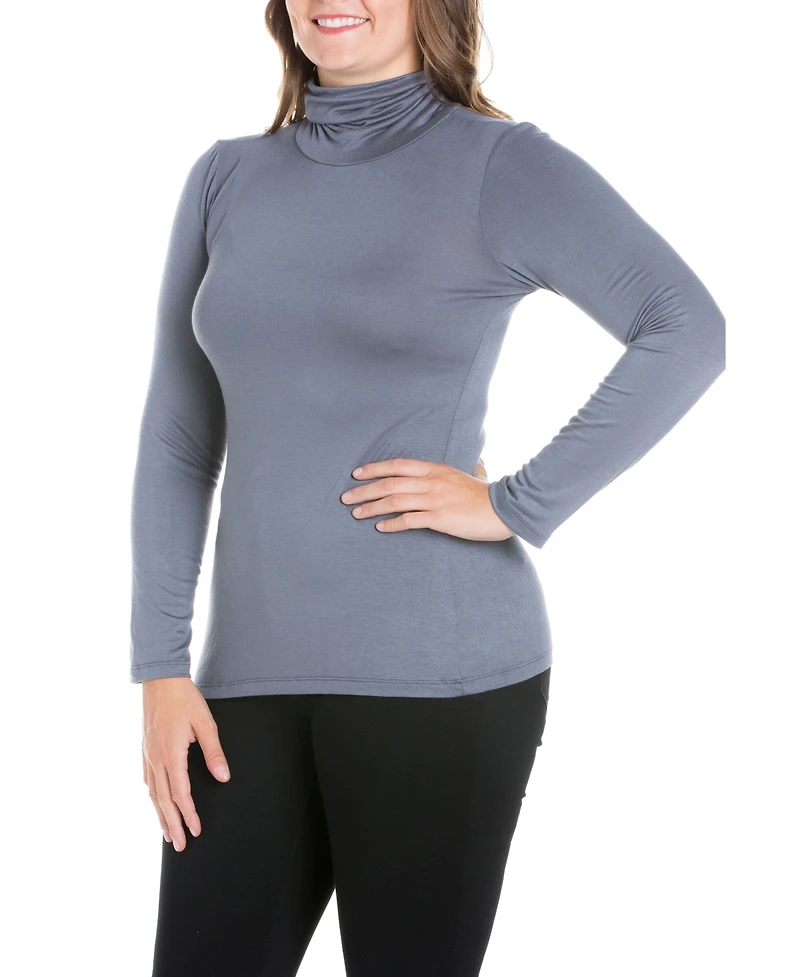 Women's Plus Classic Turtleneck Top