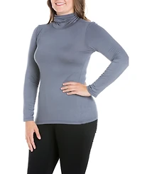Women's Plus Classic Turtleneck Top