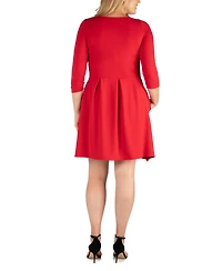 Women's Plus Size Perfect Fit and Flare Dress