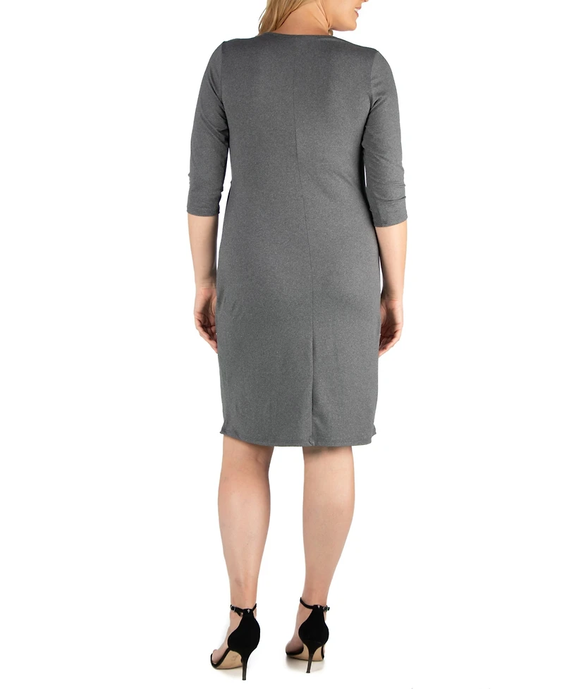 24seven Comfort Apparel Plus Wrap Dress