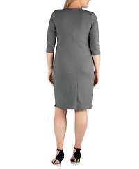 24seven Comfort Apparel Plus Wrap Dress