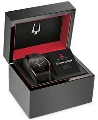 Bulova Men's Latin Grammy Black Silicone Strap Watch 40.5mm