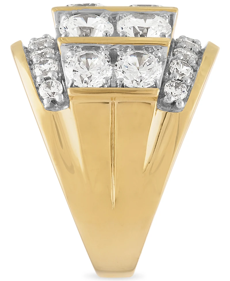 Men's Diamond Large Cluster Statement Ring (7 ct. t.w.) 10k Gold
