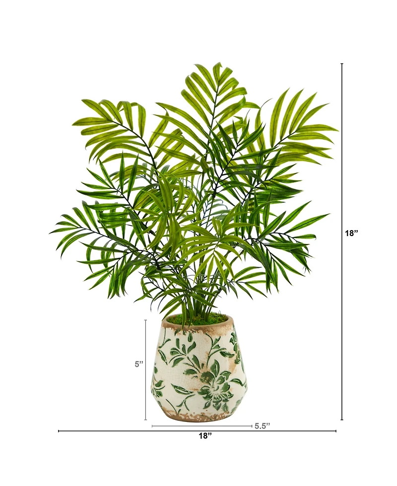 Mini Areca Palm Artificial Plant in Floral Vase