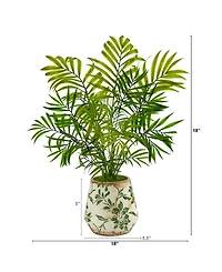 Mini Areca Palm Artificial Plant in Floral Vase