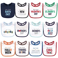 Hudson Baby Infant Boy Cotton Bibs 12pk