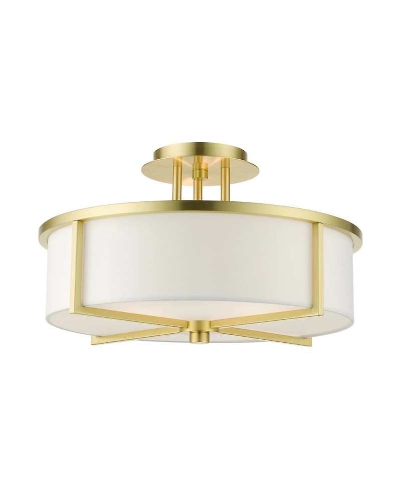 Wesley 3 Lights Semi Flush