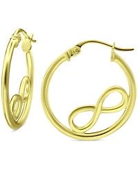 Giani Bernini Infinity Accent Small Hoop Earrings in 18k Gold-Plated Sterling Silver, 0.75", Created for Macy's