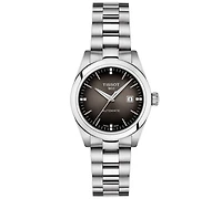 Tissot Women's Swiss Automatic T-My Lady Diamond Accent Stainless Steel Bracelet Watch 29mm Gift Set