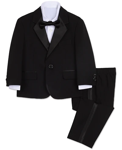 Nautica Baby Boys Tuxedo Suit, Shirt and Bowtie, 4 Piece Set