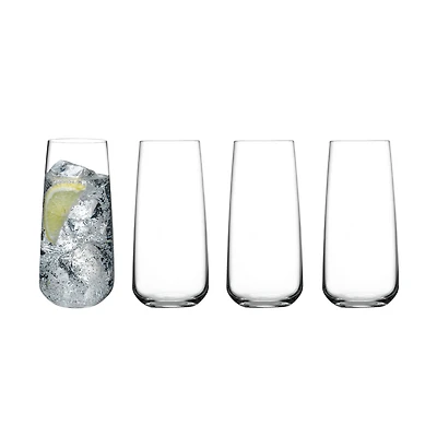 Nude Glass Mirage Long Drink Glasses, Set of 4