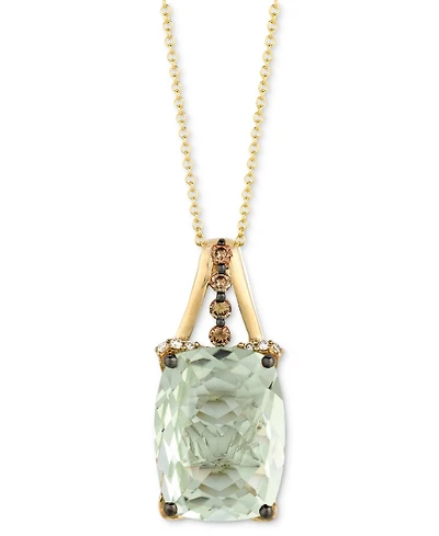Le Vian Mint Julep Quartz (9-3/4 ct. t.w.) & Diamond (1/3 c.t t.w.) 18" Pendant Necklace in 14k Gold