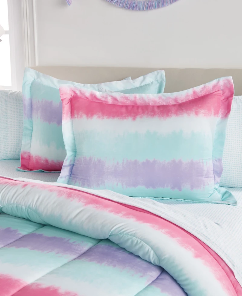 Dream Factory Kids Tie Dye Stripe Comforter Set, Full