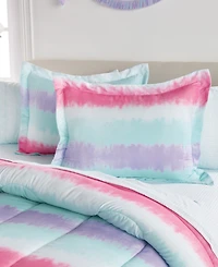 Dream Factory Kids Tie Dye Stripe Comforter Set, Full