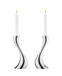 Georg Jensen Cobra Candlestick Medium, 2 Piece