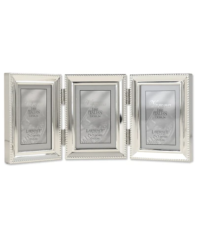 Metal Triple Picture Frame with Inner Beading, 2.5" x 3.5"
