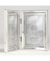 Metal Double Picture Frame with Inner Beading, 3.5" x 5"