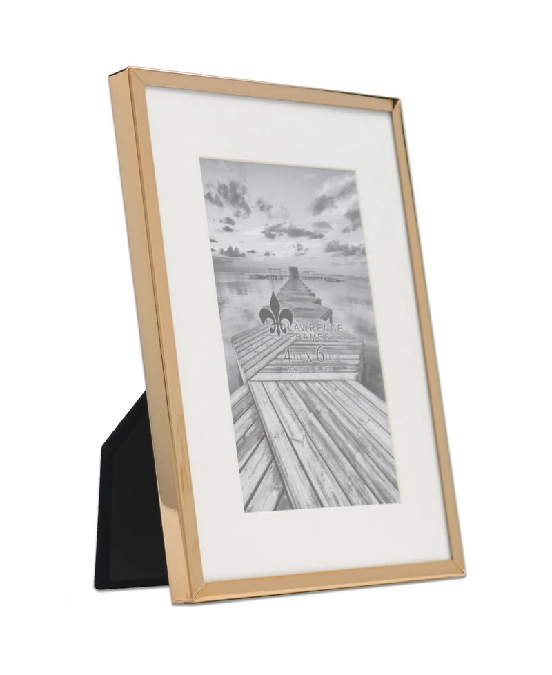 Elegant Metal Picture Frame with Bevel Cut Mat for Photo