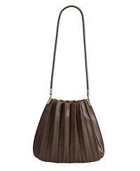Melie Bianco Carrie Pleated Faux Leather Shoulder Bag