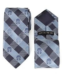 Star Wars Mando Helmet Check Men's Tie