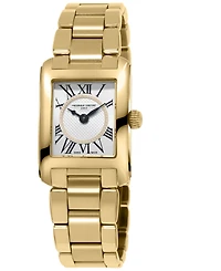 Frederique Constant Women's Swiss Classic Carree Diamond (1/20 ct. t.w.) Gold-Tone Stainless Steel Bracelet Watch 23mm