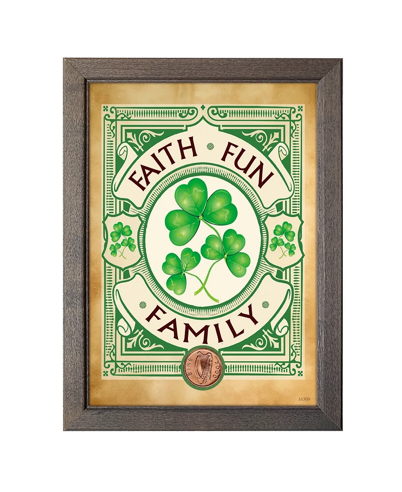 Irish- Faith, Fun, Family with Irish Penny Coin Frame