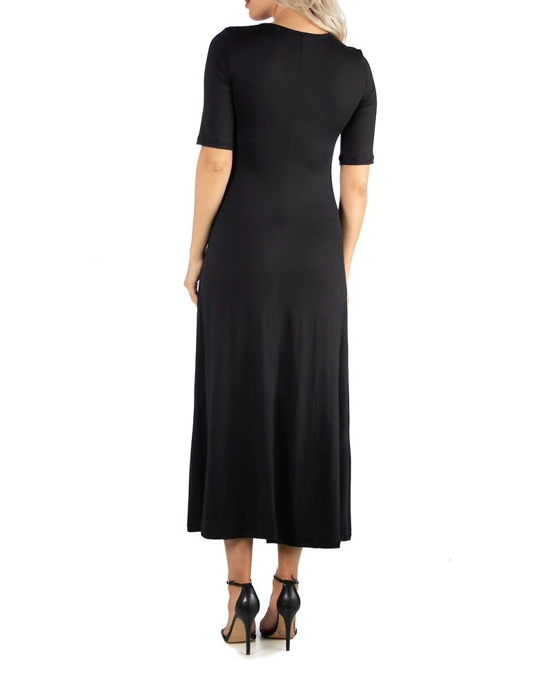 24seven Comfort Apparel Women's Casual Maxi Dress