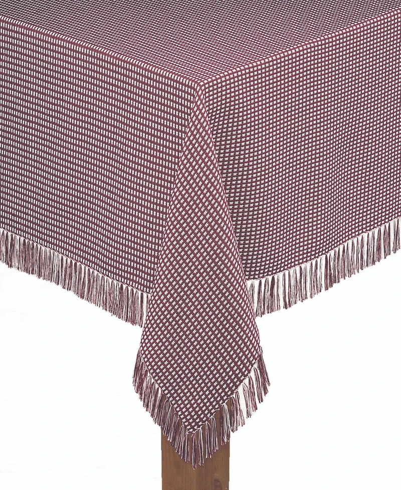 Lintex Homespun Wine 100% Cotton Tablecloth 60"X84"