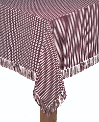 Lintex Homespun Wine 100% Cotton Tablecloth 60"X84"