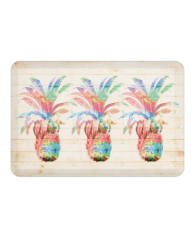 Laural Home Colorful Pineapples Kitchen Mat