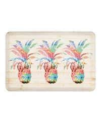 Laural Home Colorful Pineapples Kitchen Mat