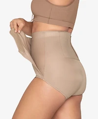 Leonisa Women's High-Waisted Firm Compression Postpartum Panty with Adjustable Belly Wrap