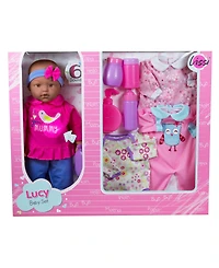 Lissi Dolls 15" African American Baby Doll Set with Clothes and Accessories