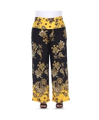 White Mark Plus Floral Paisley Printed Palazzo Pants