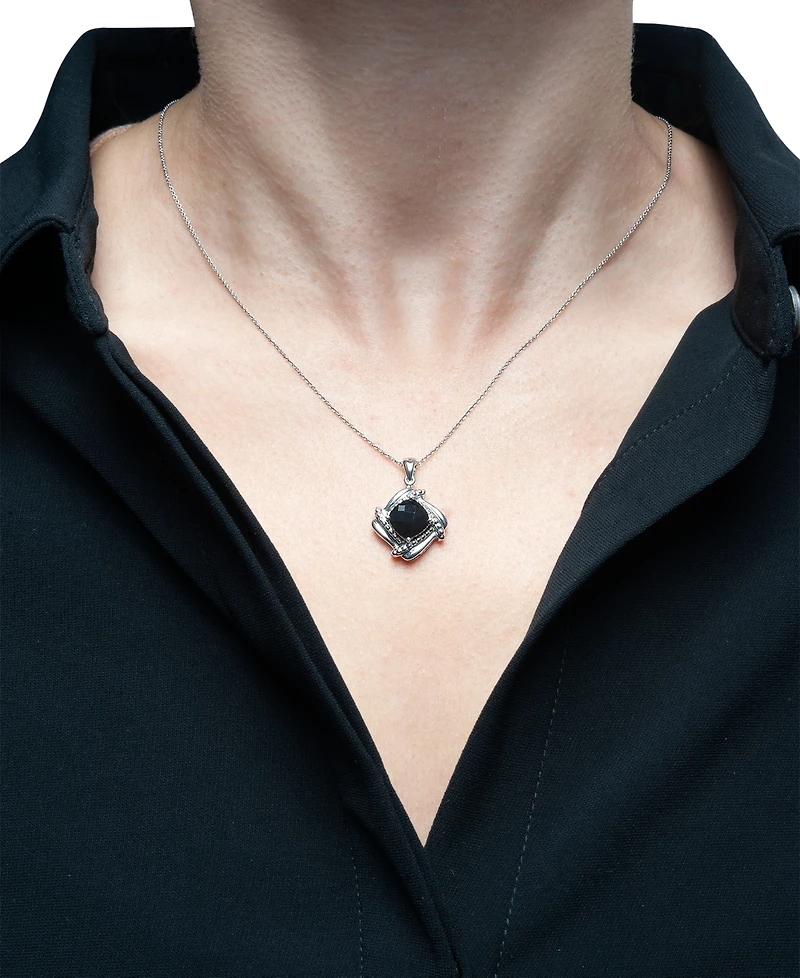 Onyx Box Set (Pendant, Earrings & Ring) in Sterling Silver