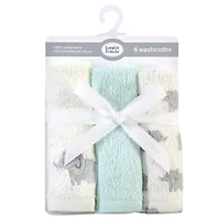 Luvable Friends Boys Set of Six Woven Washcloths