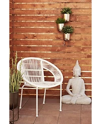 Contemporary Metallic Hanging Wall Planter Rack