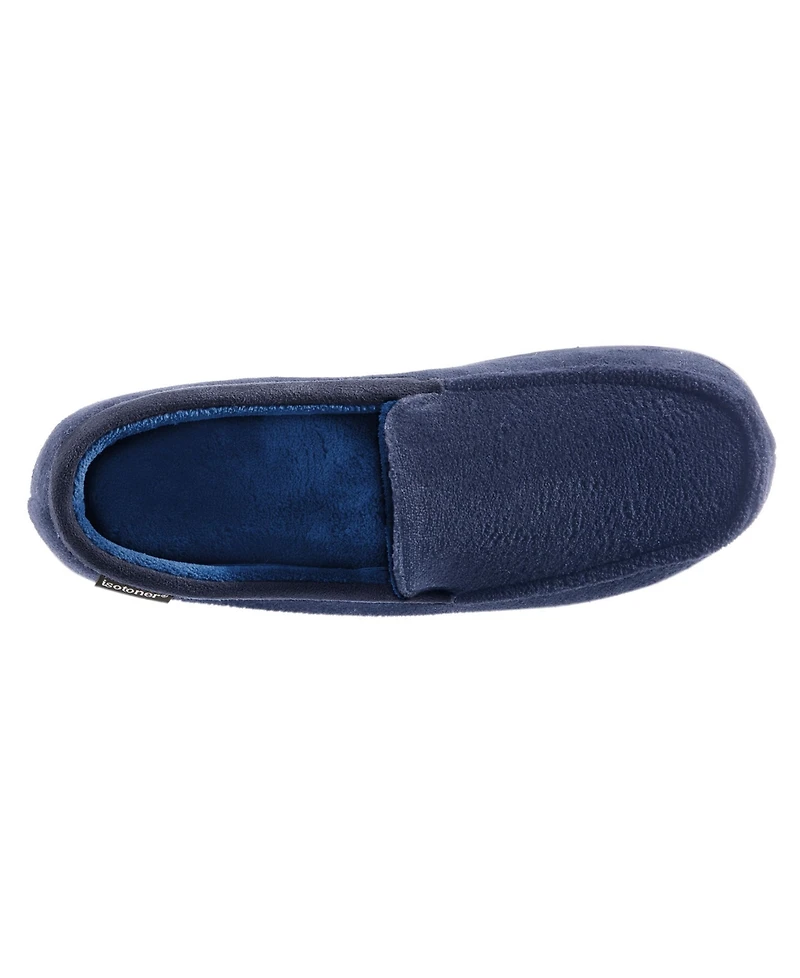 Isotoner Signature Men's Microterry Jared Moccasin Slippers with Memory Foam