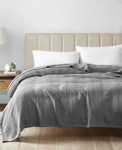 Nautica Rope Stripe Woven Cotton Blanket, Full/Queen