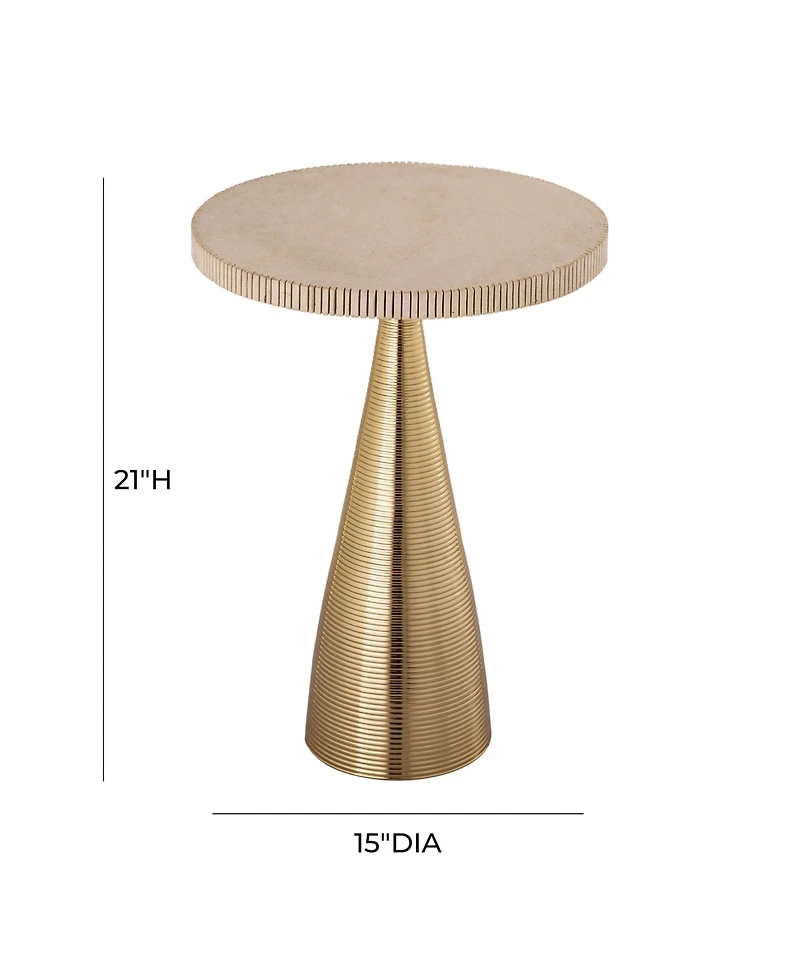 Celeste Ribbed Side Table