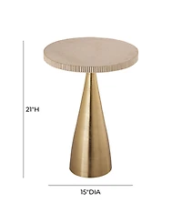 Celeste Ribbed Side Table