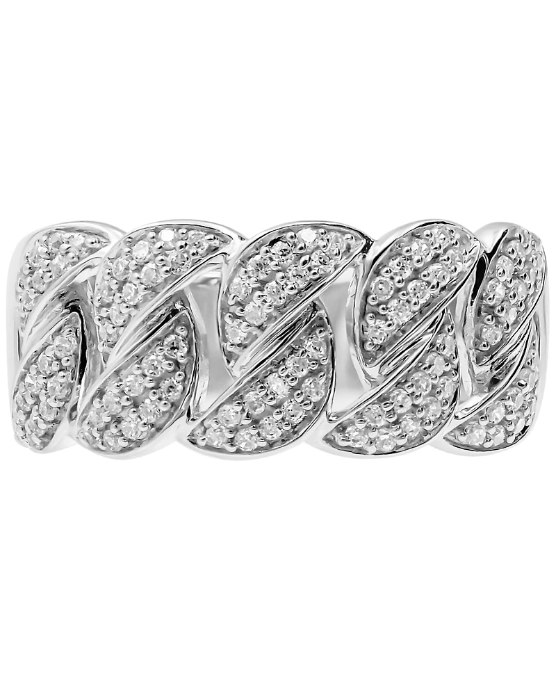 Men's Diamond Chain Link Ring (1/2 ct. t.w.) 10k White Gold (Also Yellow Gold)