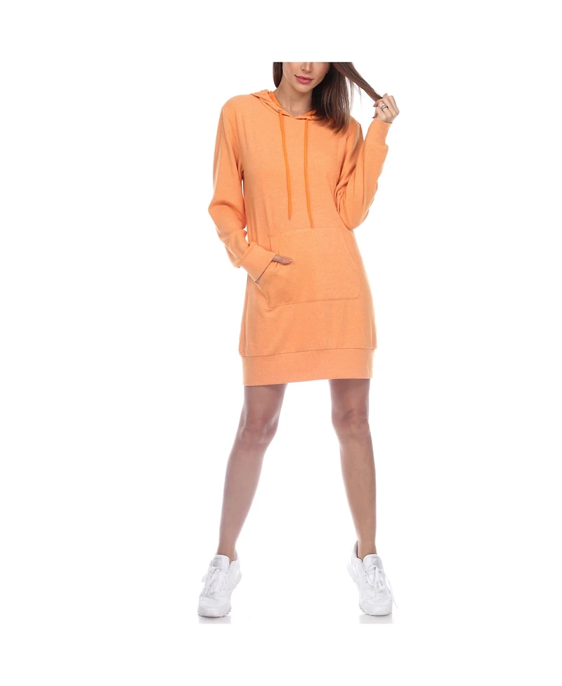 White Mark Women's Hoodie Sweatshirt Dress