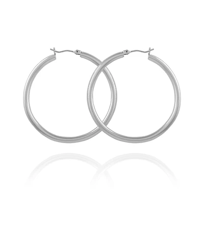 T Tahari Women's Polished Tube Hoop Earring