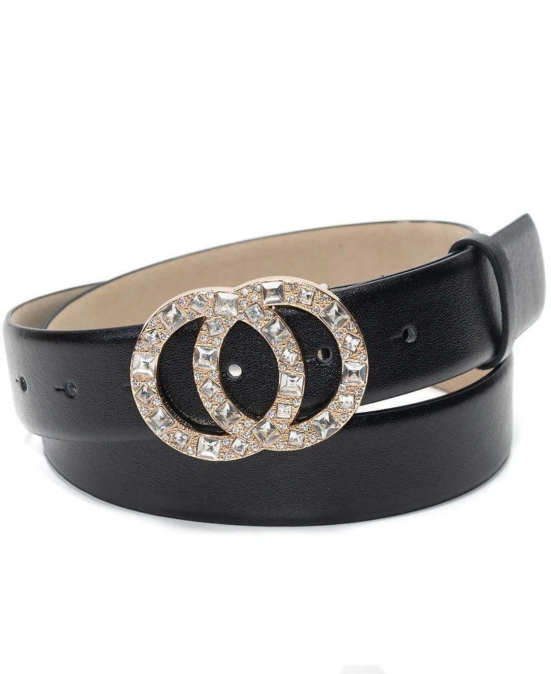 I.n.c. International Concepts Double-Circle Rhinestone Belt, Created for Macy's