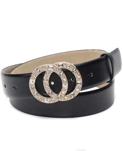 I.n.c. International Concepts Double-Circle Rhinestone Belt, Created for Macy's