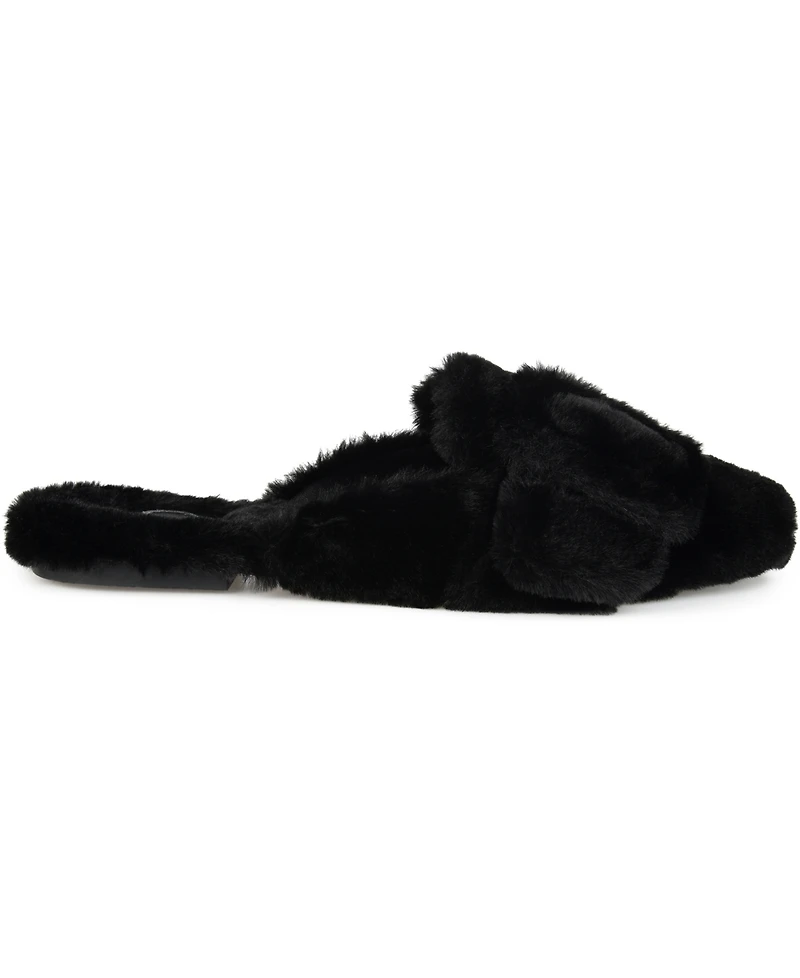 Journee Collection Women's Faux Fur Eara Slipper