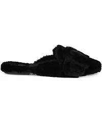 Journee Collection Women's Faux Fur Eara Slipper